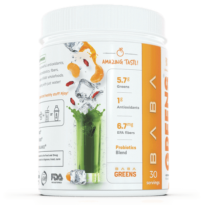 Baba Greens - Juicy Tangerine - 10.2oz - superfood